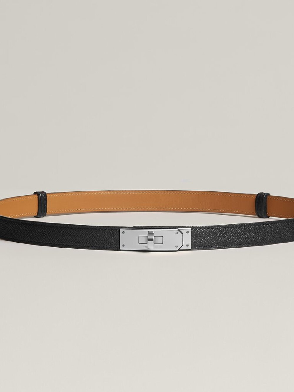 Brand new Hermes Kelly 18 belt - Noir with Silver hardware
